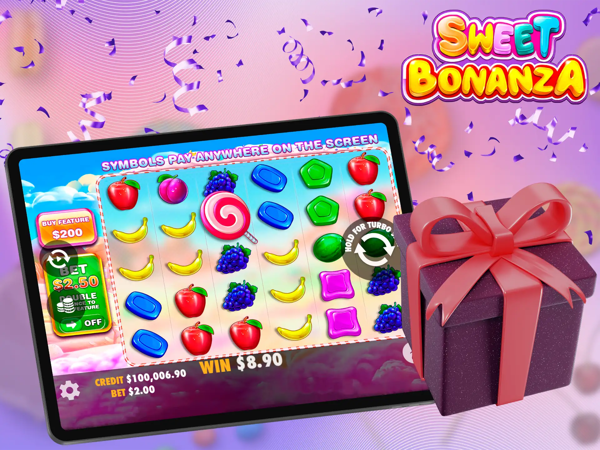 What are the different types of bonuses at Sweet Bonanza.