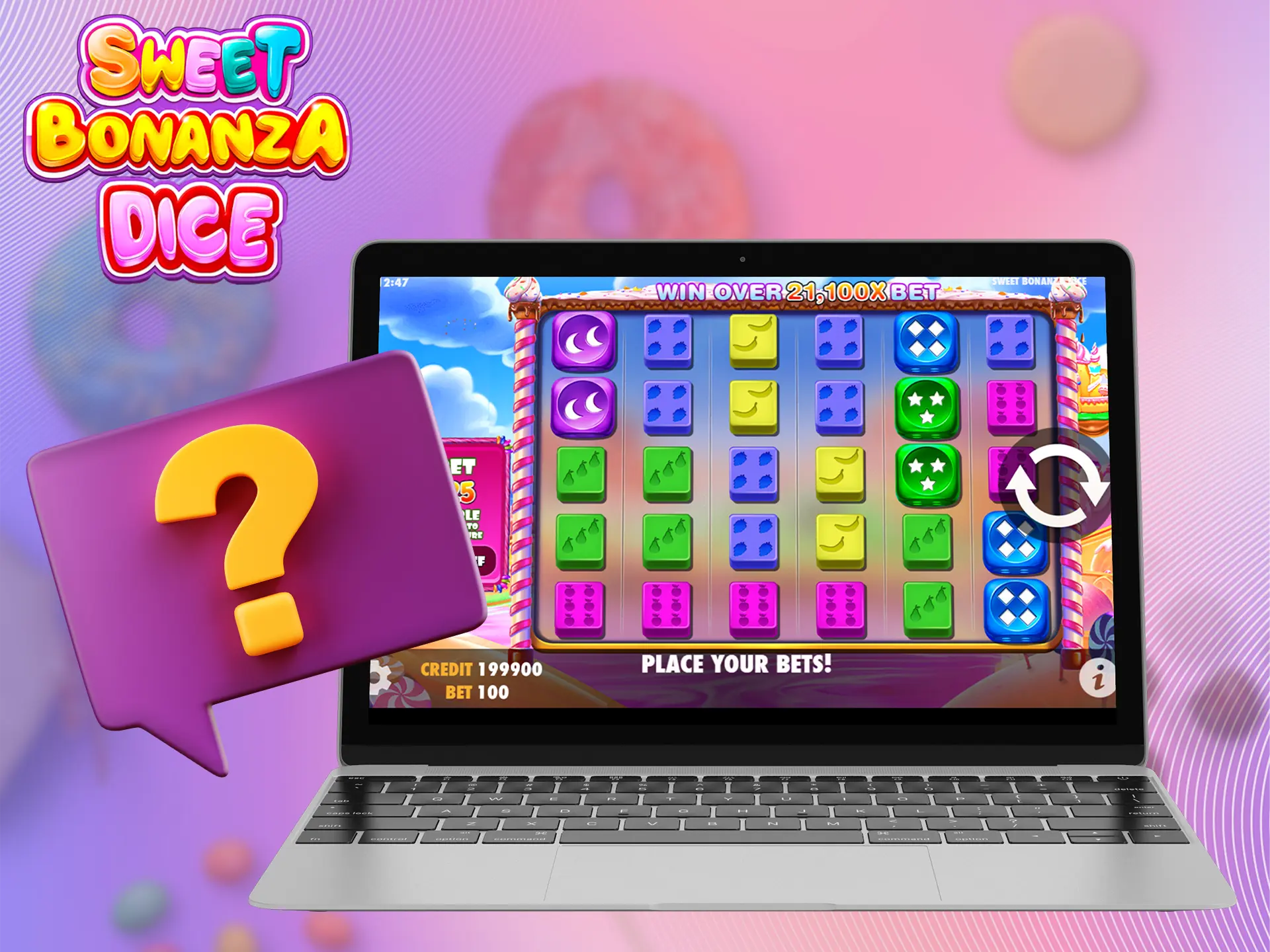 Information on how to play Sweet Bonanza Dice game.