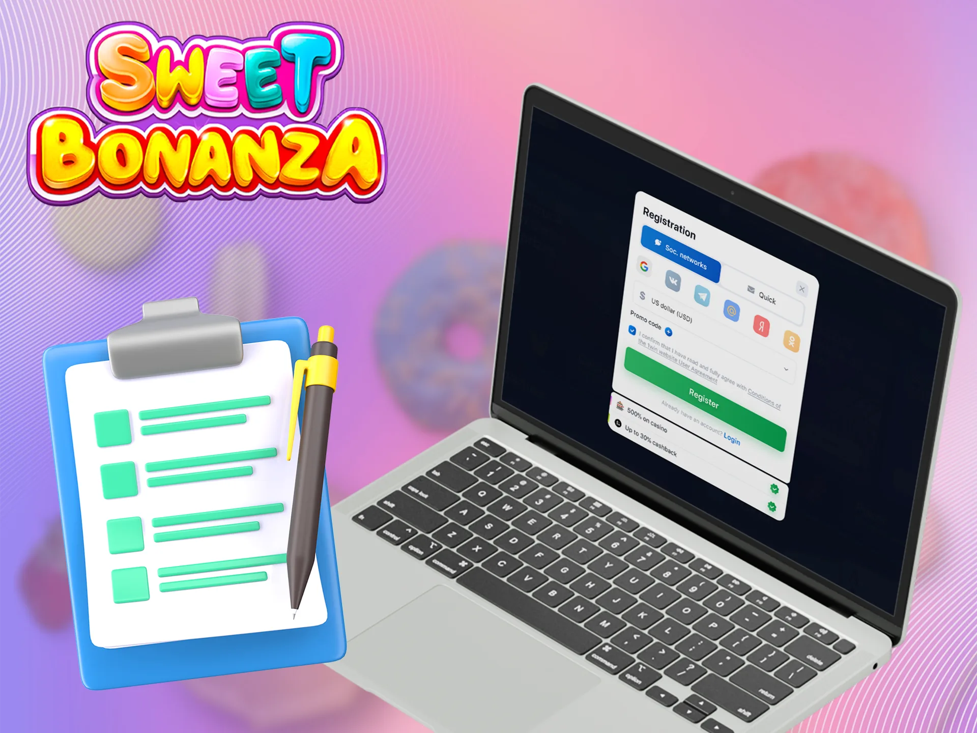 How to register at Sweet Bonanza.