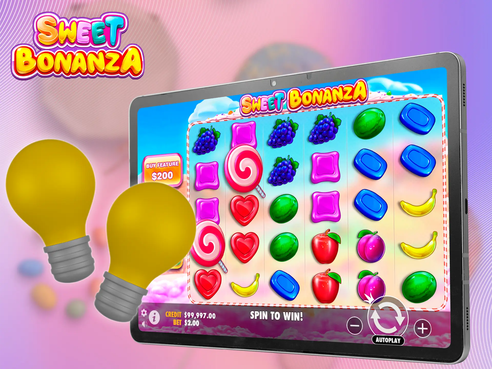 Useful features that you can use in the Sweet Bonanza game.