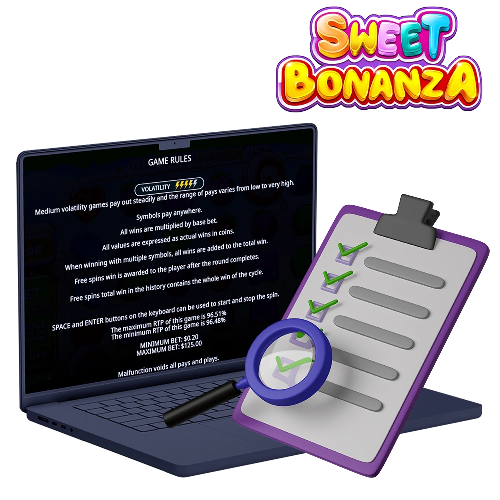 Main terms and conditions on the Sweet Bonanza platform.