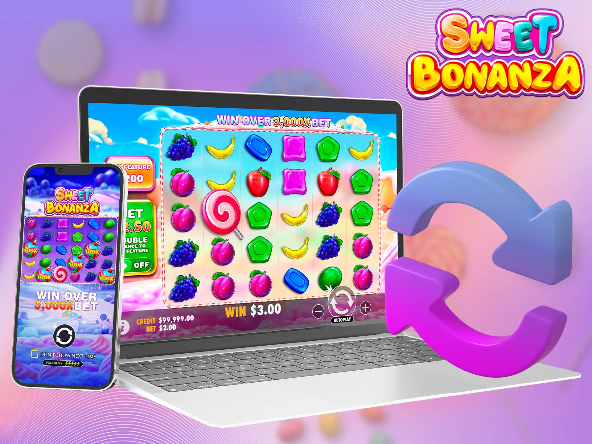 The Sweet Bonanza app is optimised for a variety of devices.