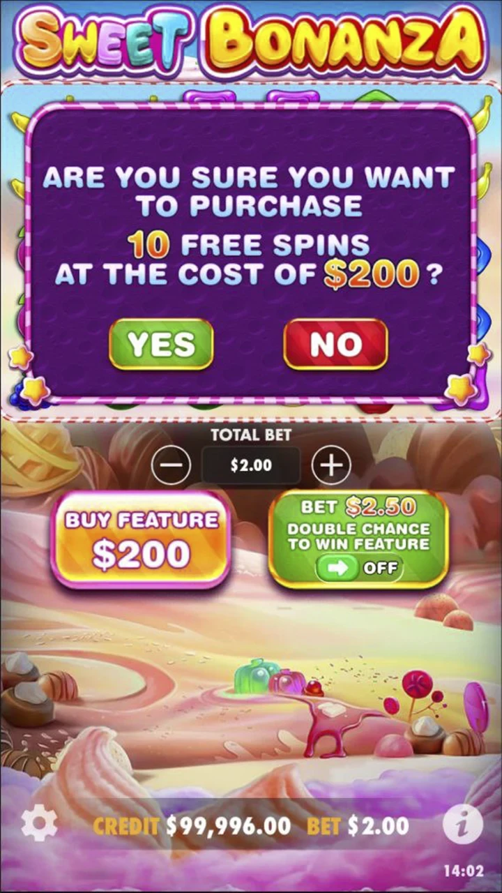 You can buy the feature in the Sweet Bonanza game.