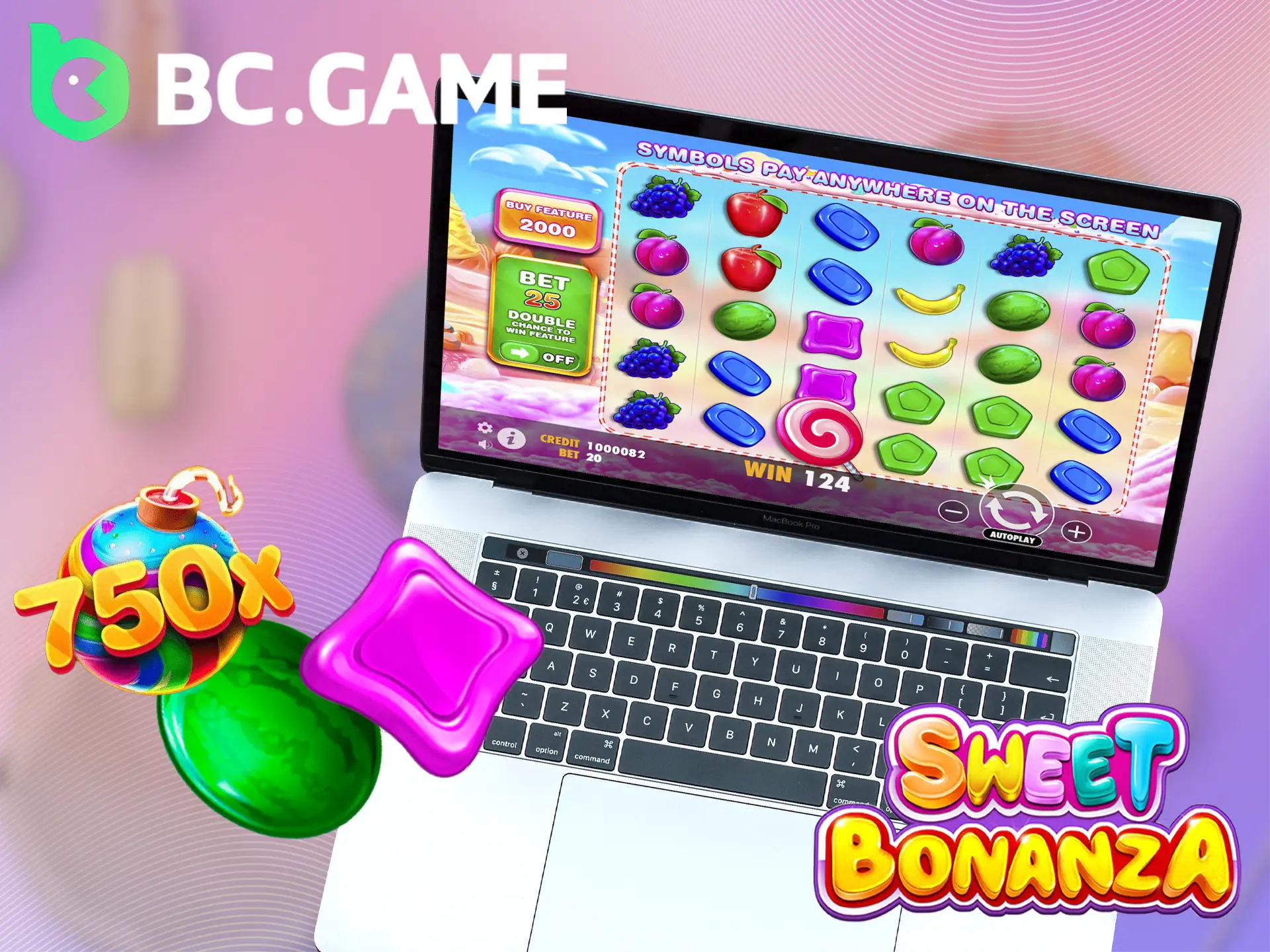 Gameplay and rules of Sweet Bonanza at BC Game.