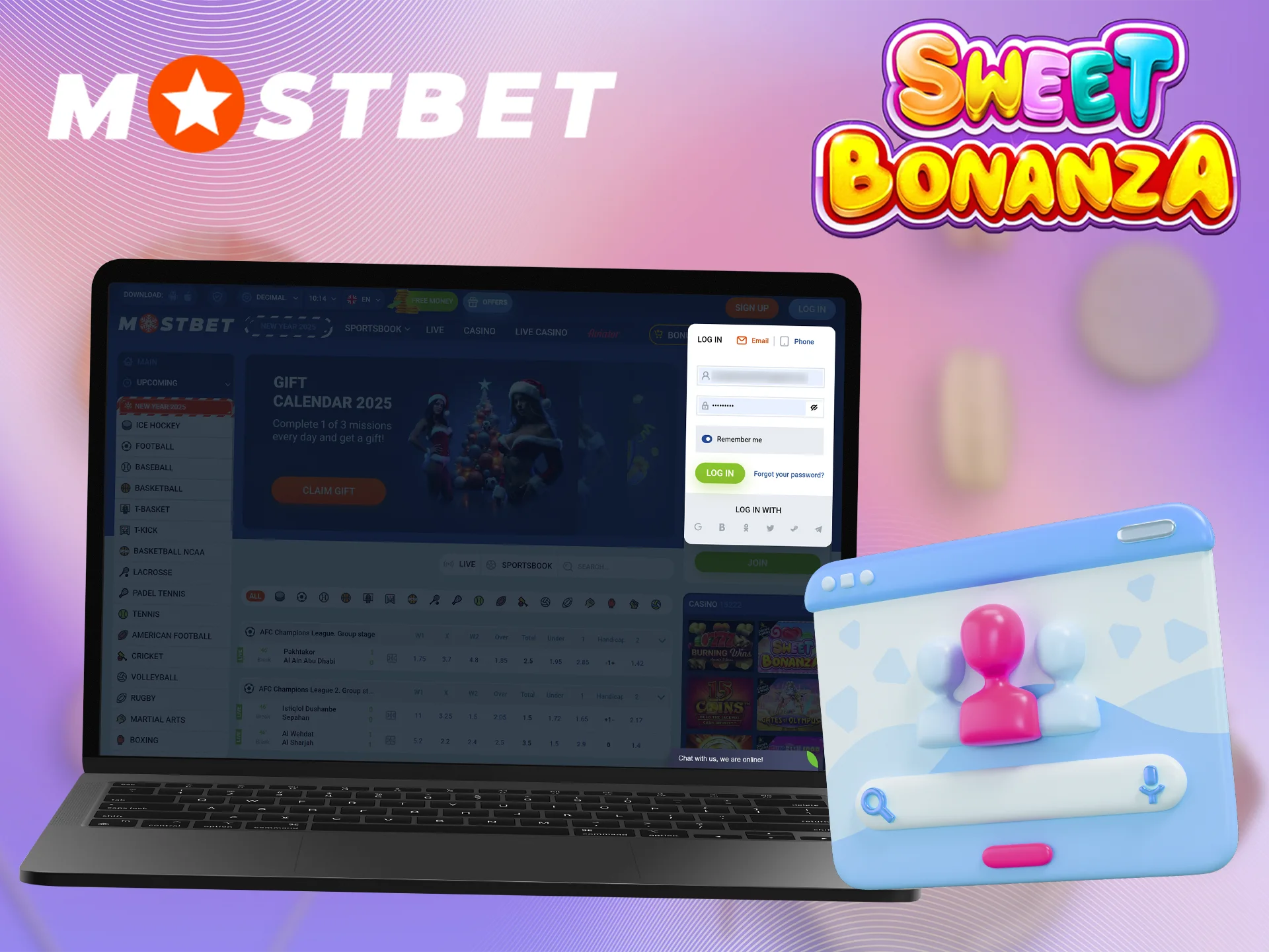 How to log in to your Mostbet account and start playing Sweet Bonanza.