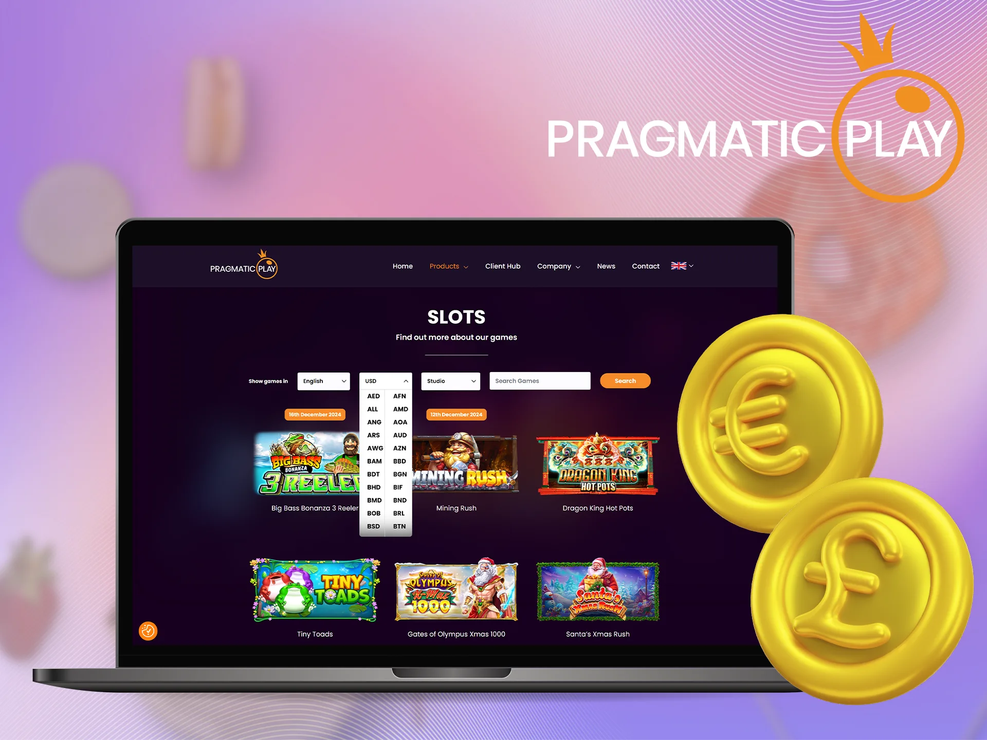 At Pragmatic Play, you have the option to choose from a variety of currencies.