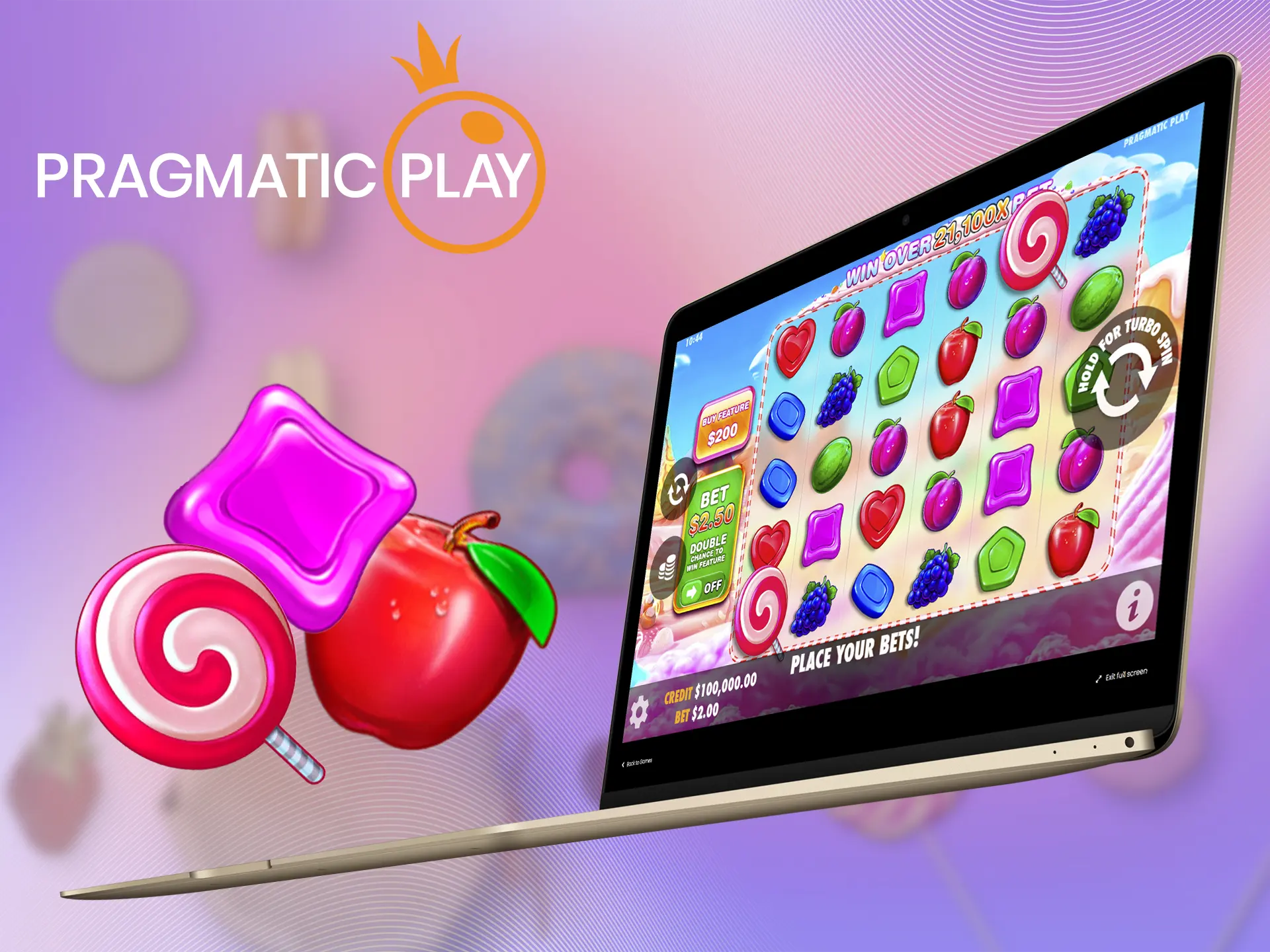 Try to play colorful Sweet Bonanza from Pragmatic Play.