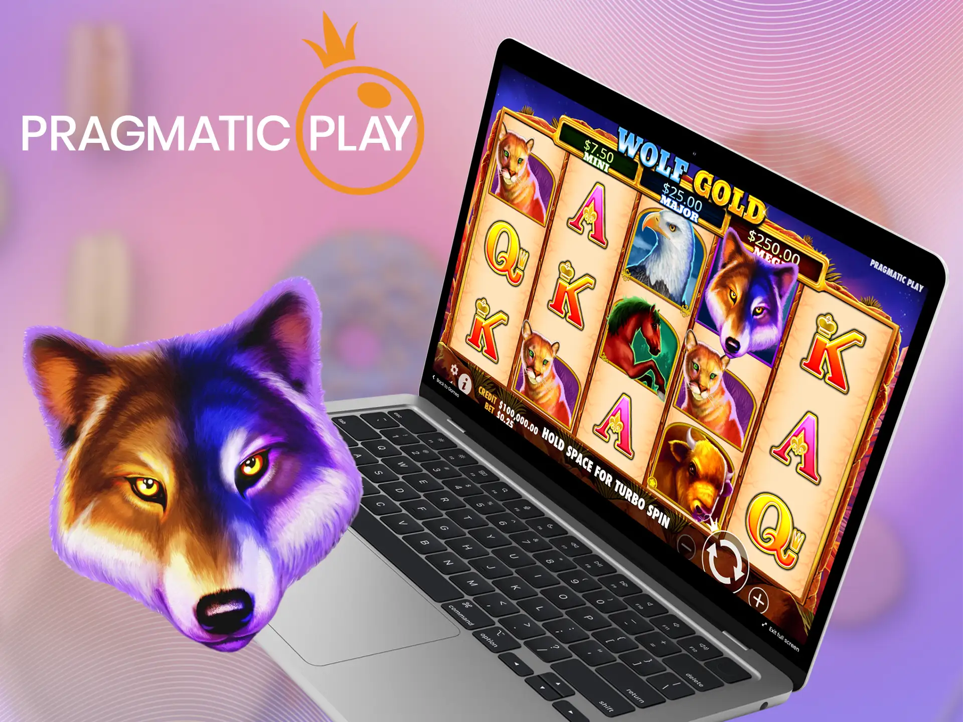 Test your luck with the Wolf Gold game from Pragmatic Play.